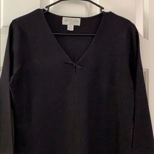 Casual Corner Blck Annex Petite 3/4 length swtr M